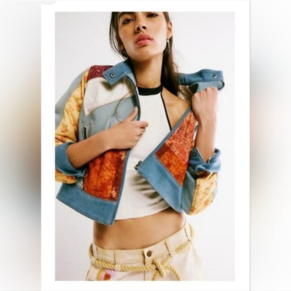 NWT FREE PEOPLE Patchwork Extravaganza Jacket MSRP 228.00